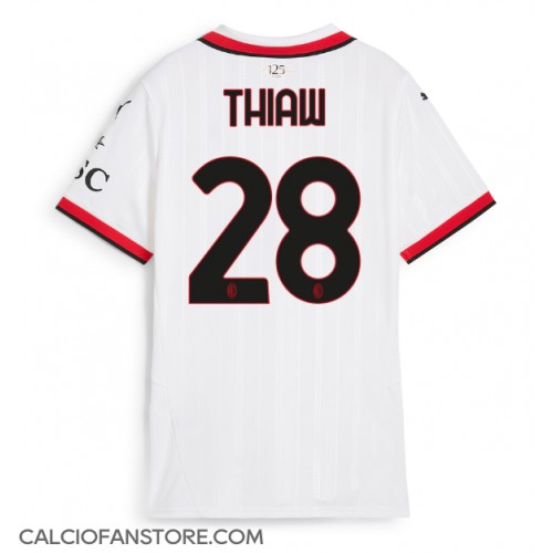 Maglia Calcio AC Milan Malick Thiaw #28 Seconda Divisa Donna 2024-25 Manica Corta